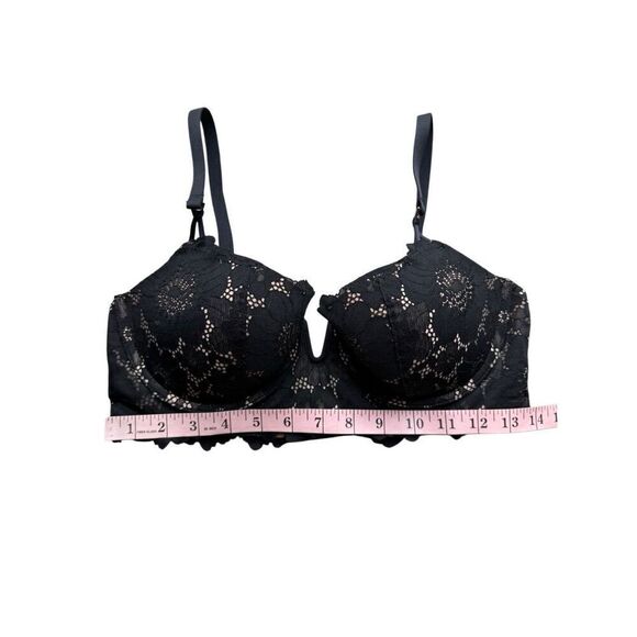 Aerie Real Power Balconette Poppy Lace Bra In True Black Size 38B - Picture 12 of 12